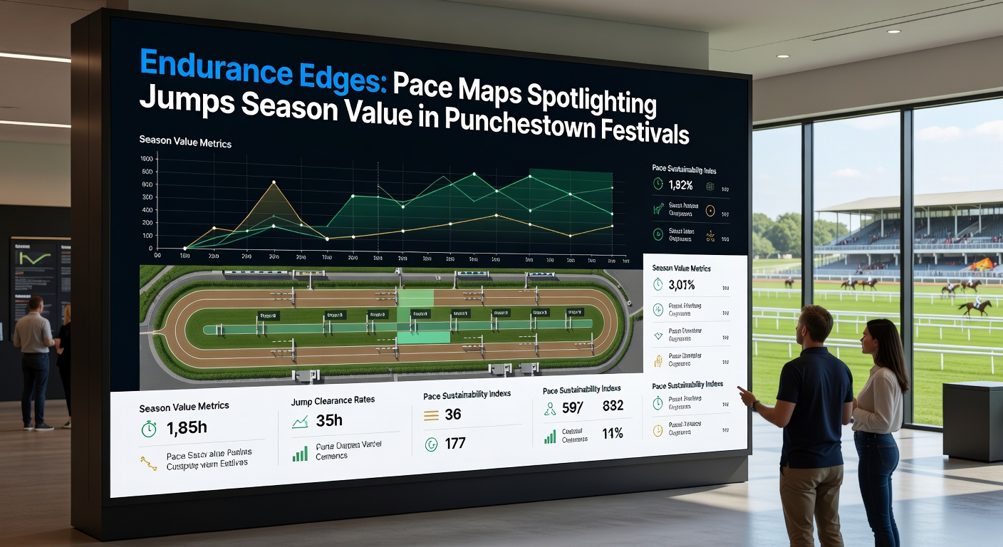 Close-up of a pace map overlay on a Punchestown chase, highlighting early leaders fading against late challengers