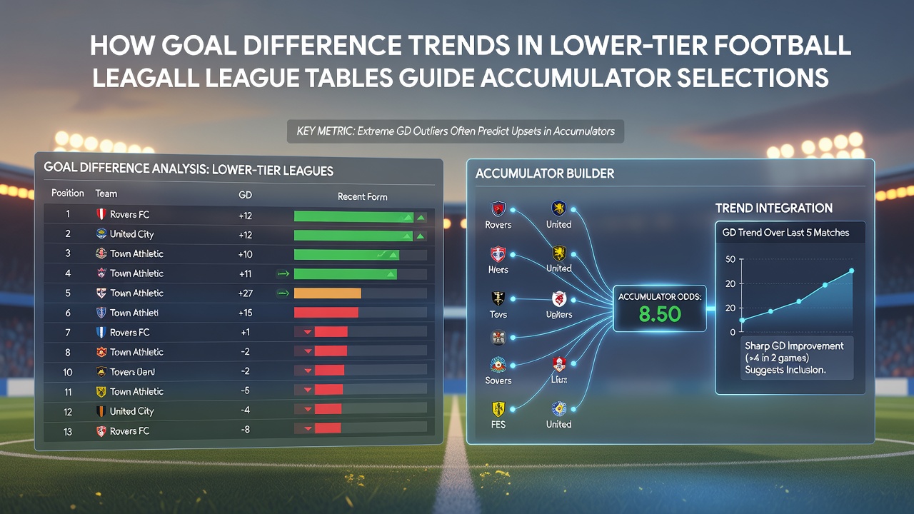 Lower-tier league table analysis for accumulator betting strategies