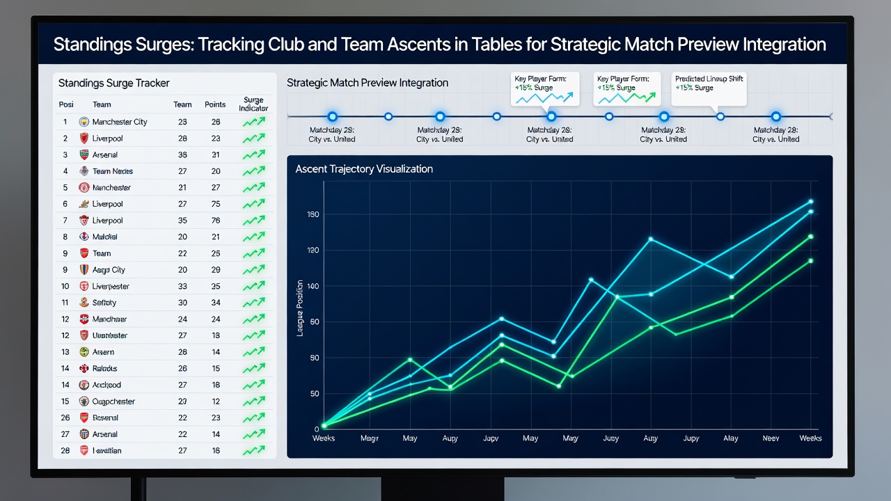 Data dashboard displaying team trajectory graphs and ascent metrics used in match analysis